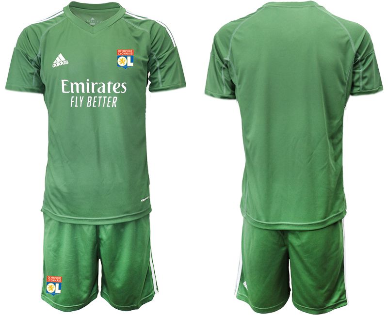 Men 2020-2021 club Olympique Lyonnais army green goalkeeper Soccer Jerseys